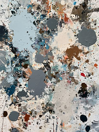 Abstract blue gray texture painting by IamHomeStudio