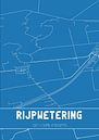 Blauwdruk | Landkaart | Rijpwetering (Zuid-Holland) van Stad & Wand thumbnail