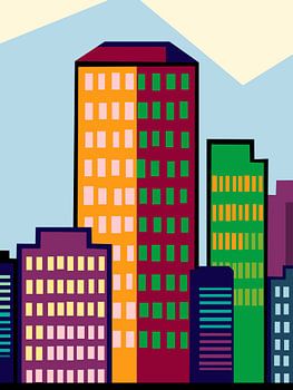 Das Gebäude auf dem Pop-Art-Poster ist erstaunlich