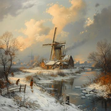 Hollandse winter van Kees van den Burg