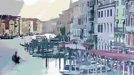 Essen in Venedig – Moderner Impressionismus von VenVision Art