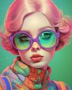 Portrait pop art aux couleurs pastel par Studio Allee Aperçu