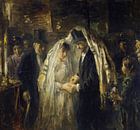 Jüdische Hochzeit, Jozef Israëls von Meisterhafte Meister Miniaturansicht