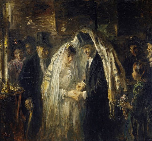 Jewish wedding, Joseph Israel by Meesterlijcke Meesters