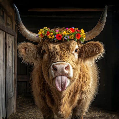 Nature stage: Highland cattle show their tongues