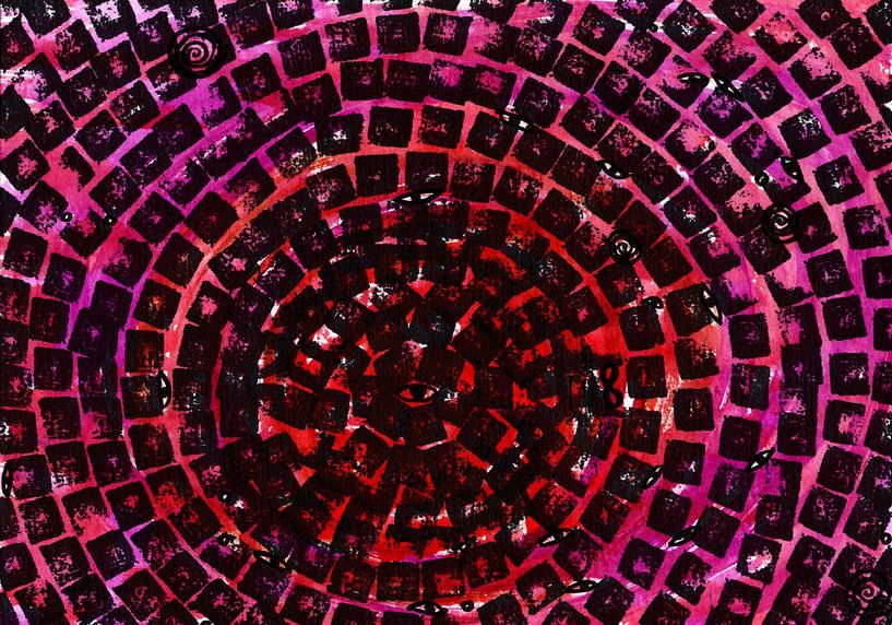 The rubiks labyrinth of the mind van MY HAPPY SOUL ART