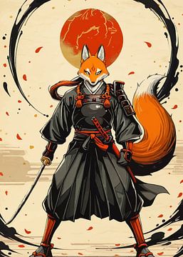 Rode Vos Samurai van MIROKKU