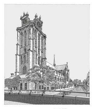 Grote Kerk Dordrecht by Aad Trompert