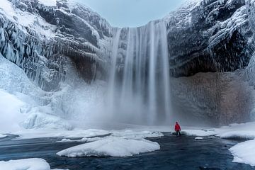 Waterval Skogafoss IJsland van Antoine van de Laar