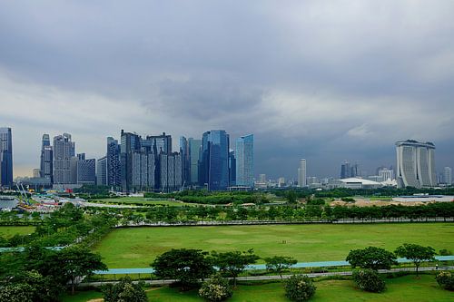 Een spectaculair uitzicht op Singapore