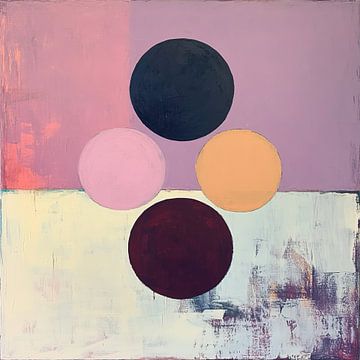 Pastel Cirkels | Abstracte Kleurrijke Cirkels van Modern Collection
