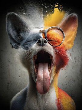 PopArt Disobedient look with sun lens by Klaus Tesching - Art-AI