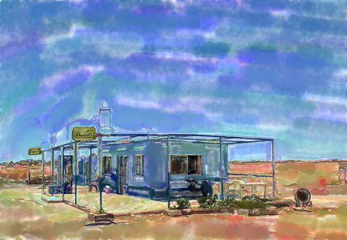Rustpauze op de Desert Highway