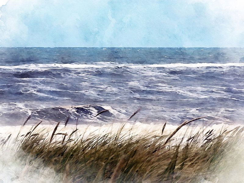 Storm on Walcheren coast by Danny de Klerk