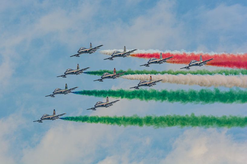 Frecce Tricolori in action during AIR14. by Jaap van den Berg
