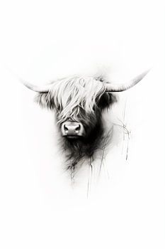 Kohleporträt des schottischen Highlanders