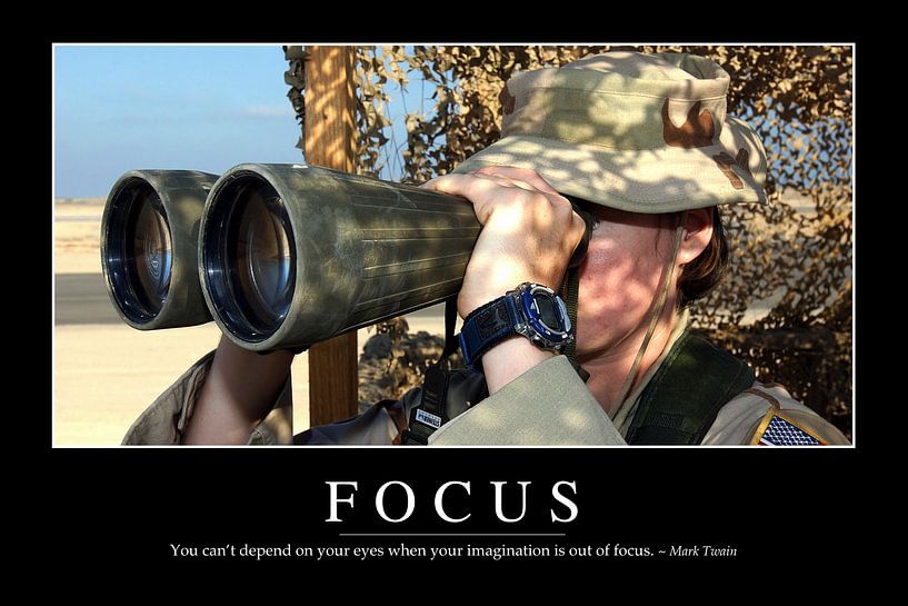 STK107109M-Focus: Inspirierendes Zitat und Motivationsposter von Stocktrek Images