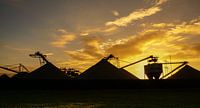 Sand mining industry at sunset by Ton Valk thumbnail