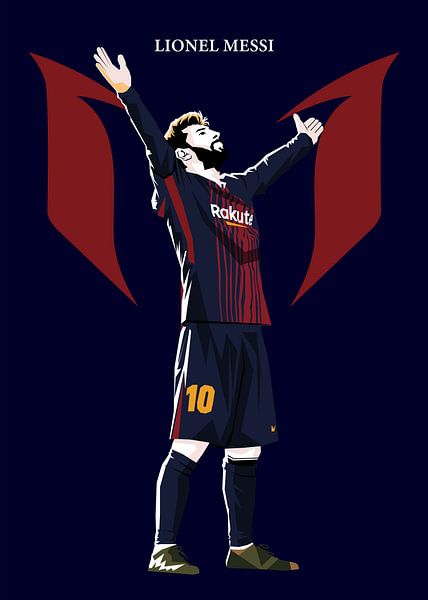 Lionel Messi Wpap Pop Art by Wpap Malang