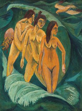 Drie badgasten, Ernst Ludwig Kirchner