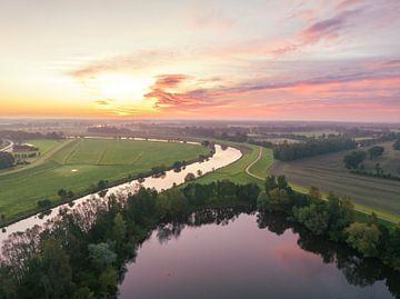 Vecht river sunrise seen from above by Sjoerd van der Wal Photography