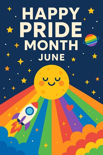 Fijne Pride Maand juni Illustratie