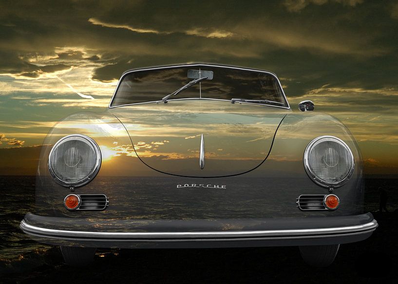Porsche 356 A 1500 Super on sunset by aRi F. Huber