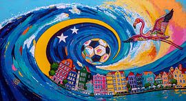 Fußball-WM 2026 | Curaçao Rising von Happy Paintings / Renata Rolefes Art