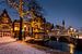 Centrum Alkmaar - Bloemenschuit en Waagtoren in de winter van Keesnan Dogger Fotografie