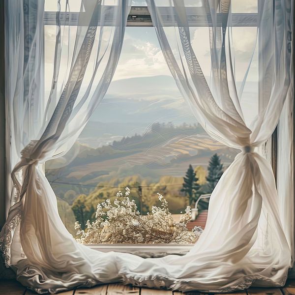 view window on a beautiful landscape by Egon Zitter