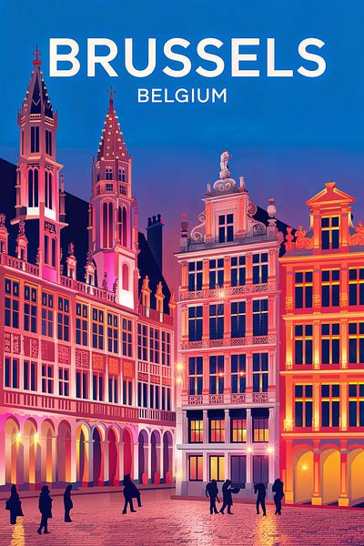 Brussels, Belgium by Poster Art Shop