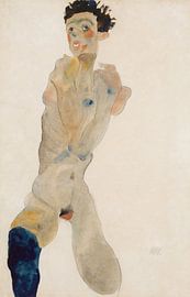 Staande man met gekruiste armen (zelfportret), Egon Schiele