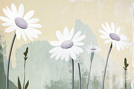 Zarte Wiesenblumen im Pastellstil von Poster Art Shop