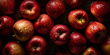 Panoramic image of fresh apples by Studio XII