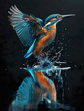 vibrante ijsvogel van PixelPrestige