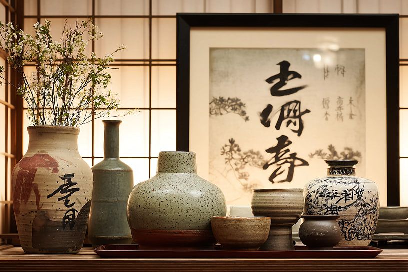 Traditional oriental arts: Traditional kitchen scene by Ariadna de Raadt-Goldberg