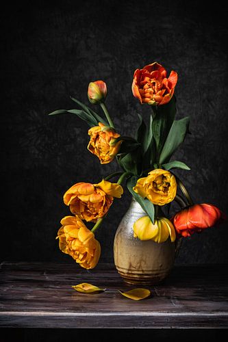 Stilleven Tulpen van Mariette Kranenburg