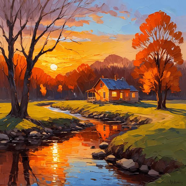 L'étreinte dorée de l'automne par Artistic