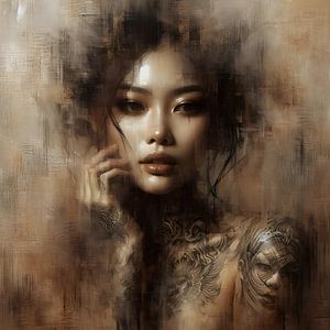 Orientalische Frau Tattoo