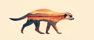 Bont en landschap van Poster Art Shop