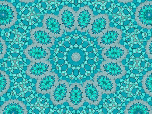 Petrol Mandala (Retro figuur in Petrol)