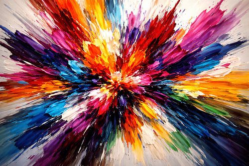Chromatic Explosion – Expressive Abstract Fine Art Colour Explosion