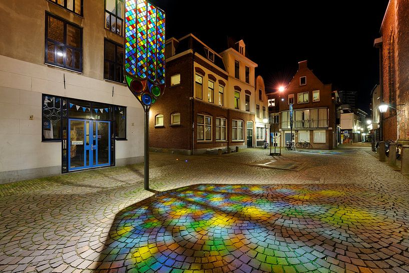 L'œuvre d'art Trajectum Lumen au Buurkerkhof à Utrecht par Donker Utrecht