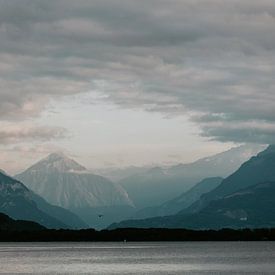 Swiss lake in the Alps by Jessie Jansen