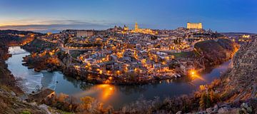 Avondpanorama Toledo, Spanje van Adelheid Smitt