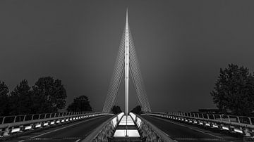 Le pont de la Harpe en noir et blanc