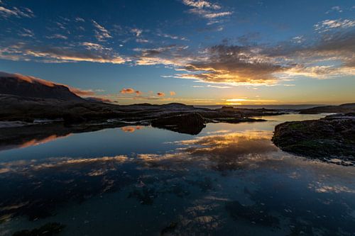 Zonsondergang, Bloubergstrand Beach, Zuid-Afrika