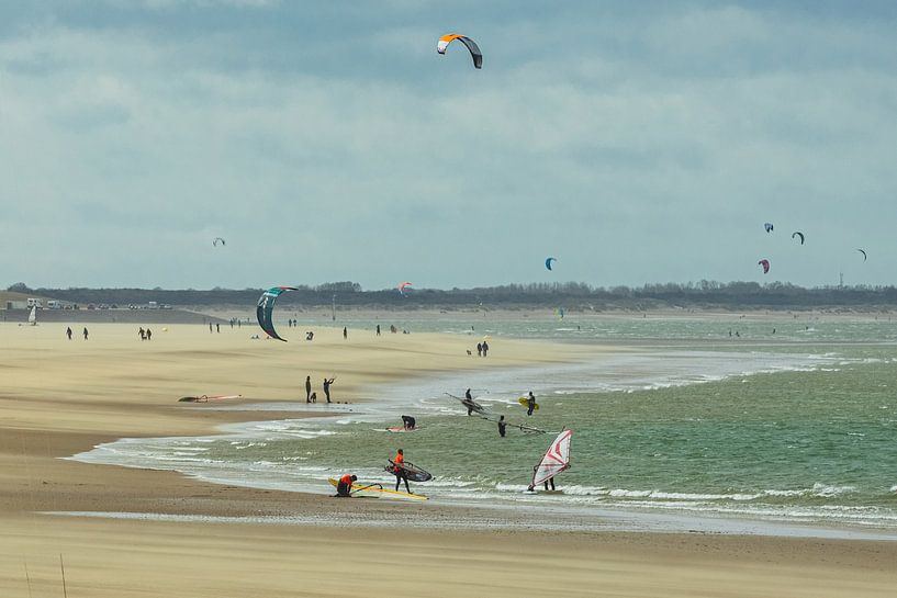 La liberté sur la plage de la mer du Nord par Karin Riethoven