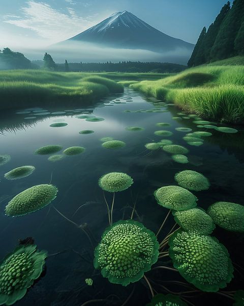 Bergsee von fernlichtsicht