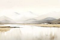 Beige Painting Serenity's Glow |Natural Tranquillity
